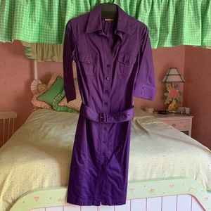Thomas Pink Classic Shirt Dress - Purple